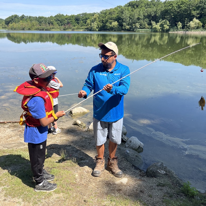 community members take part in the Learn to Fish program at Heart Lake Conservation Park