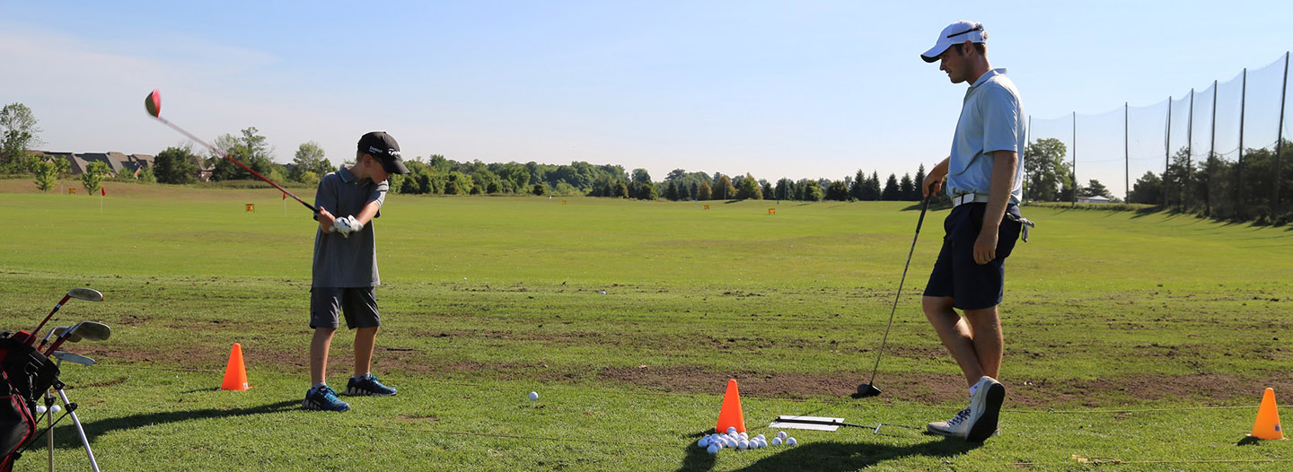 young golfer and instructor at bathurst glen learning centre