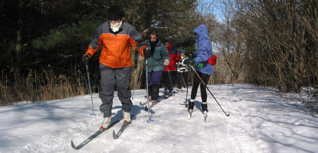 Cross country skiers at Albion Hills