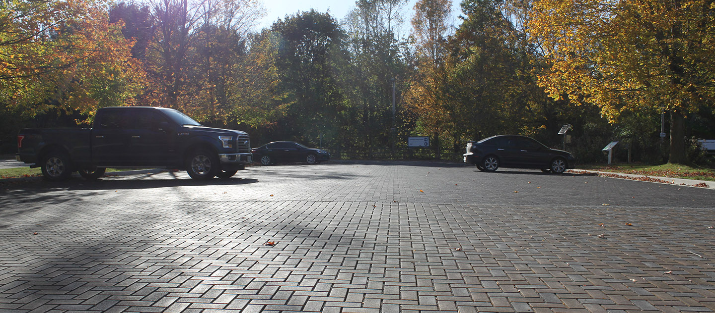 Green Parking lot at Kortright Centre