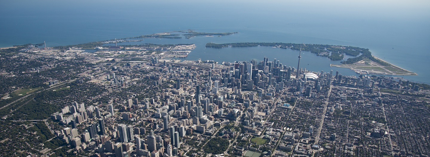 aerial view of Lake Ontario waterfront