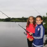 young girls fishing at Heart Lake Conservation Area