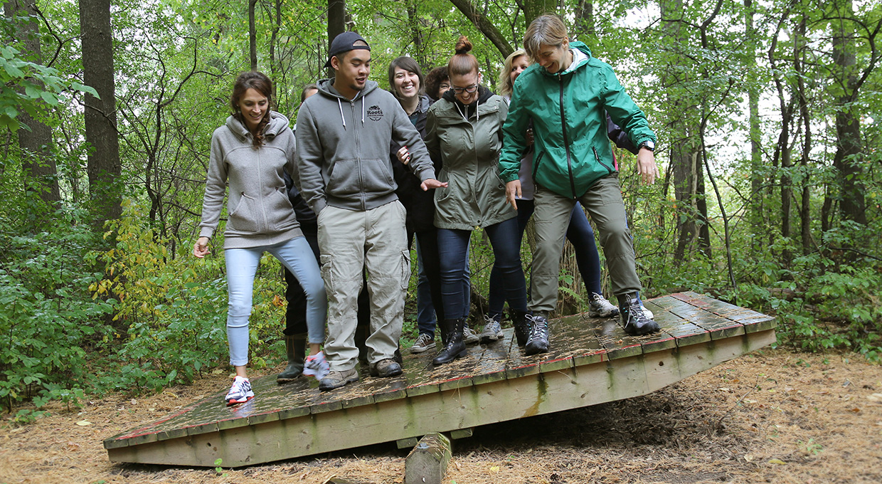 adult group enjoys weekend team building program at Lake St. George Field Centre