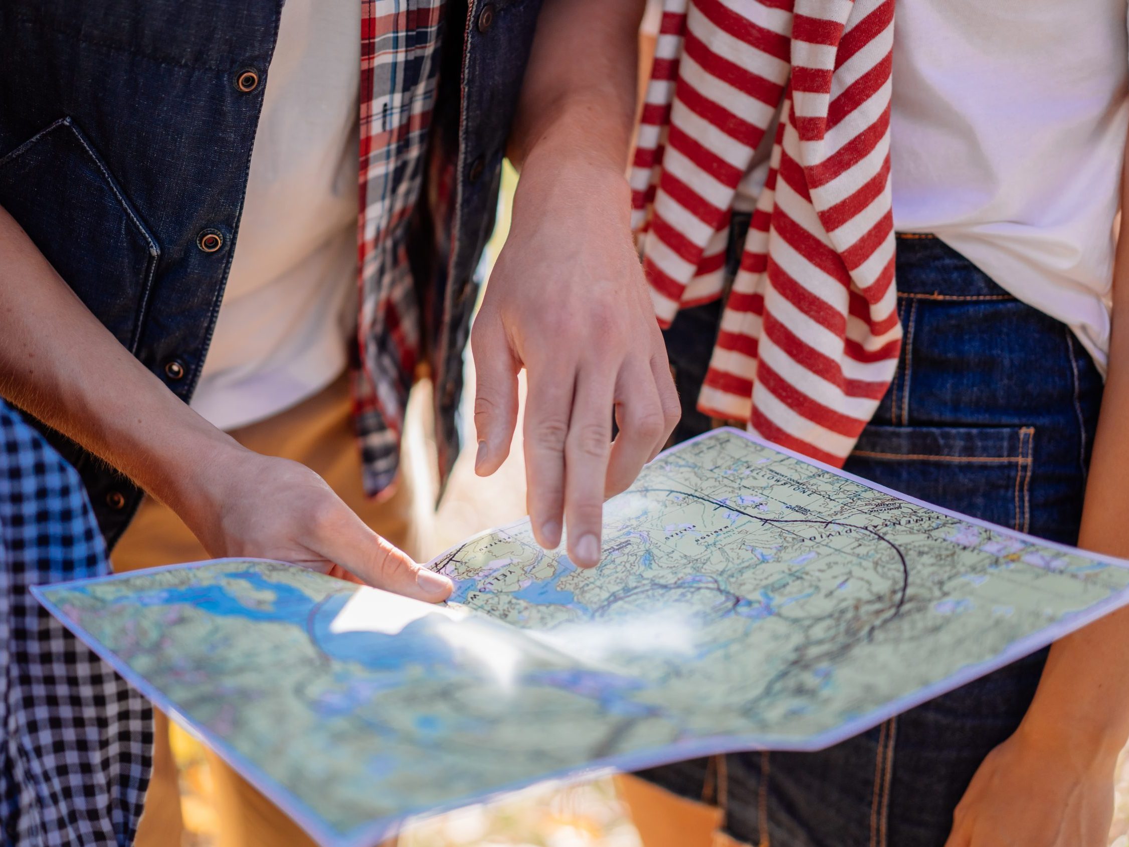 People looking at a map