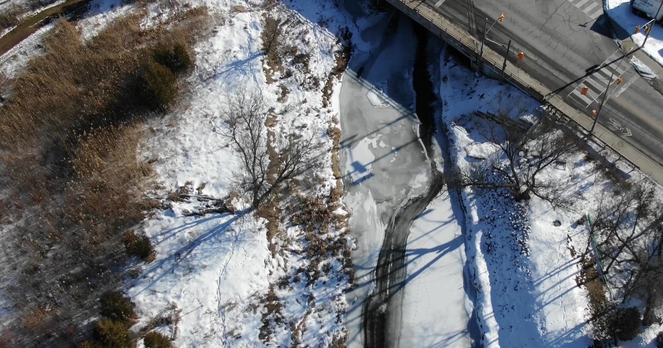 drone monitoring image of Humber River