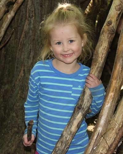 TRCA summer camper builds shelter at Swan Lake camp