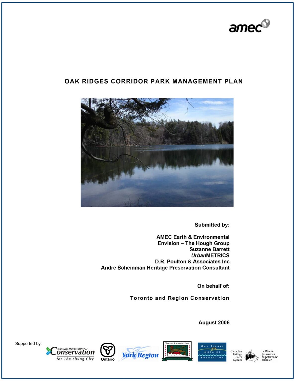 Oak Ridges Corridor Conservation Reserve Toronto and Region