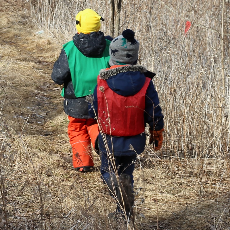 students explore trail during Forest Explorers program at Claremont Nature Centre