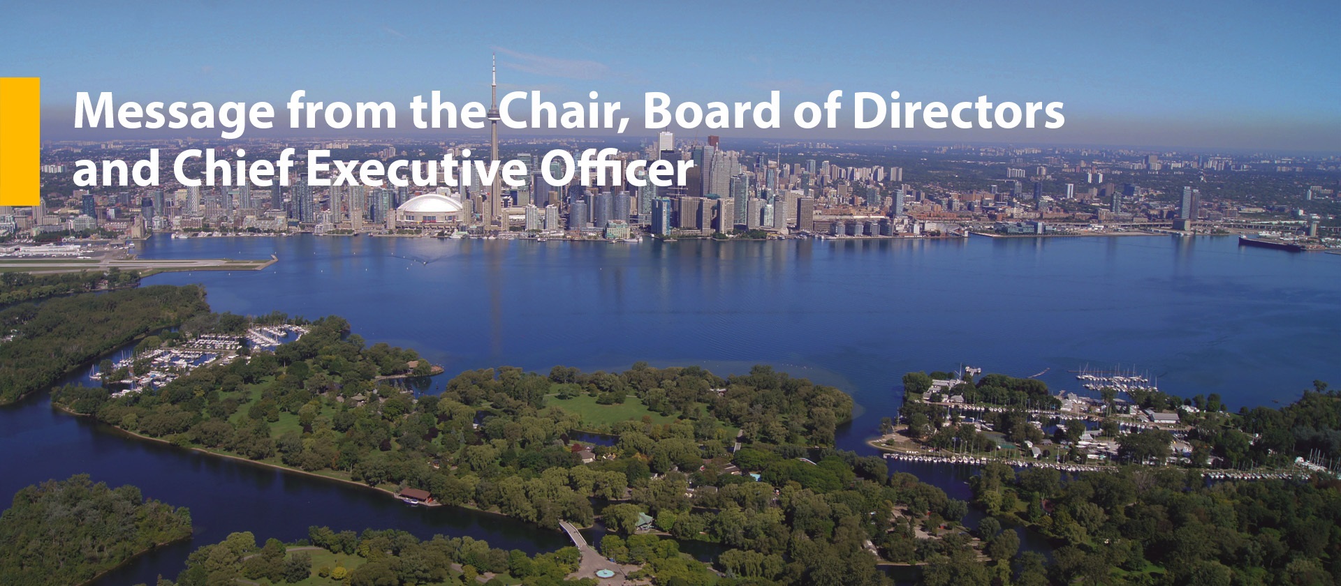 Message from the chair of the TRCA board of directors and the chief executive officer