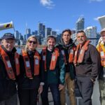 Minister of Environment and Climate Change Steven Guilbeault joins TRCA staff on boat tour of restoration and infrastructure projects on Lake Ontario Waterfront