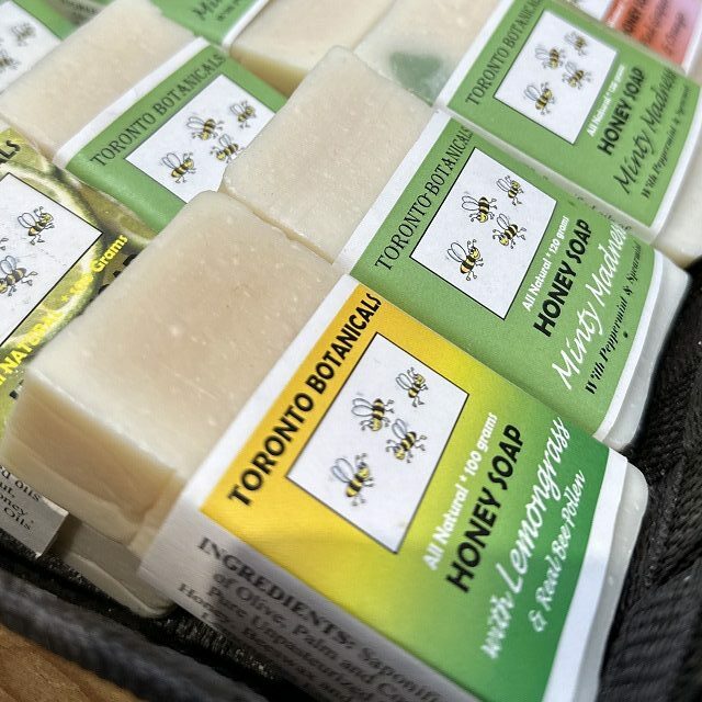 organic soaps on display at Kortrright Centre gift shop