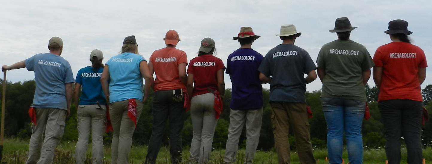 Boyd Archaeological Field School student pose for a group photo