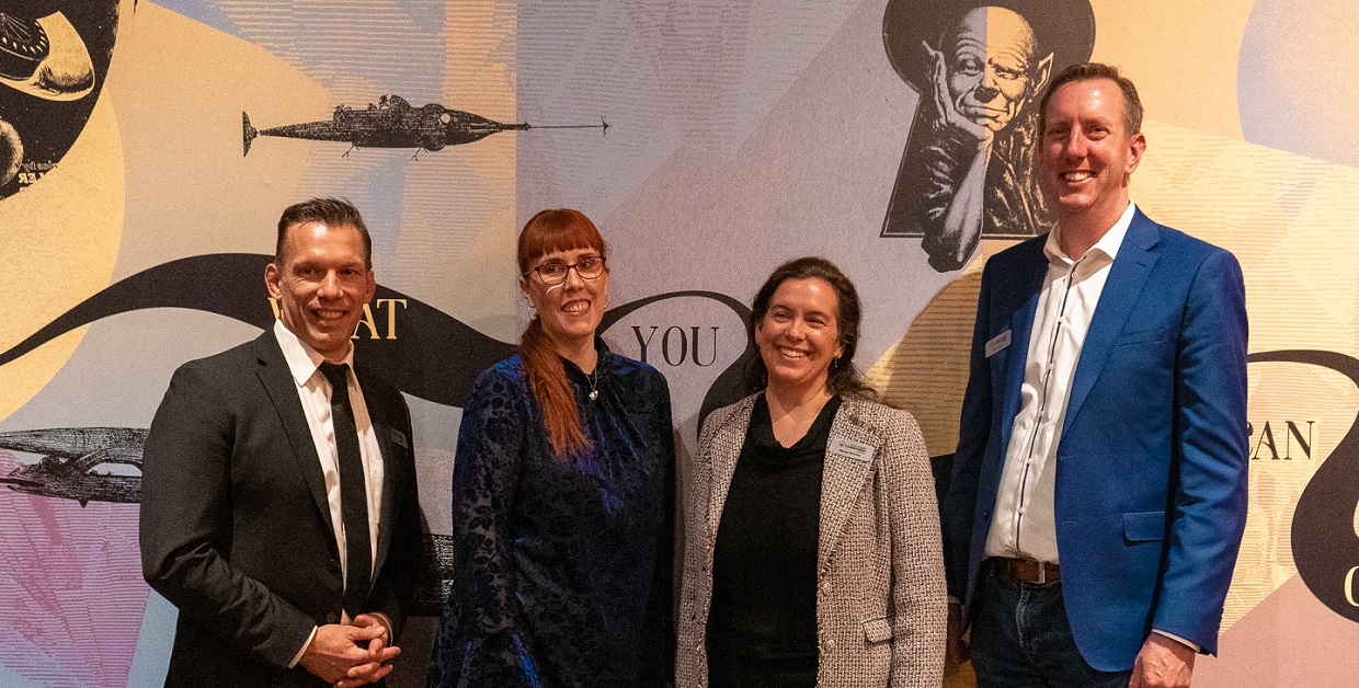 TRCA staff celebrate the opening of the Invented - Propelled by Imagination exhibit at Black Creek Pioneer Village