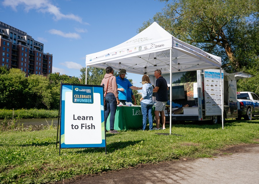 Learn to Fish interactive booth at TRCA Celebrate the Humber event