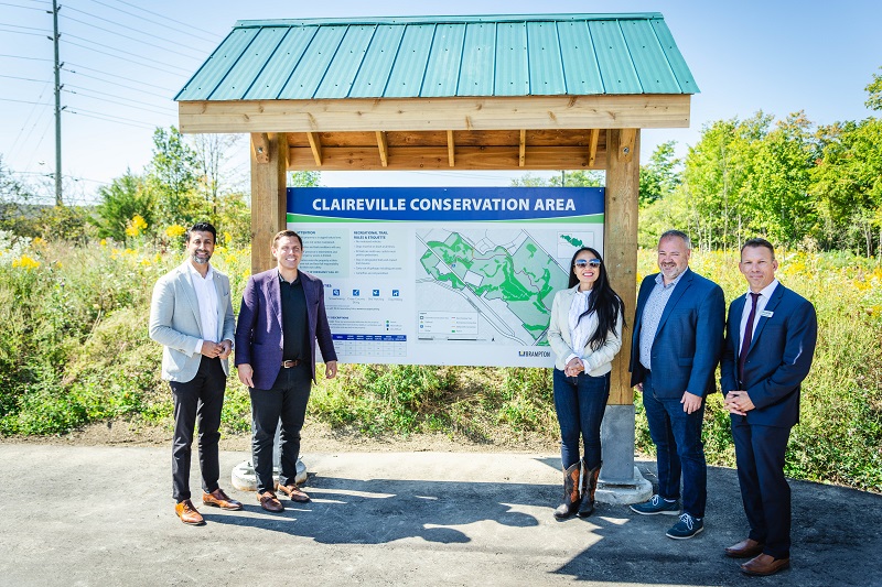 dignitaries participate in the official opening of the Claireville Multi-Use Trail