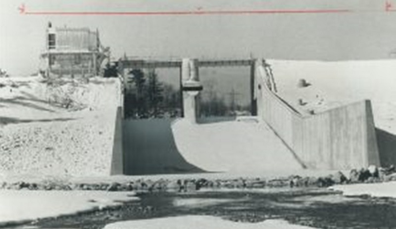 G Ross Lord Dam under construction in 1973