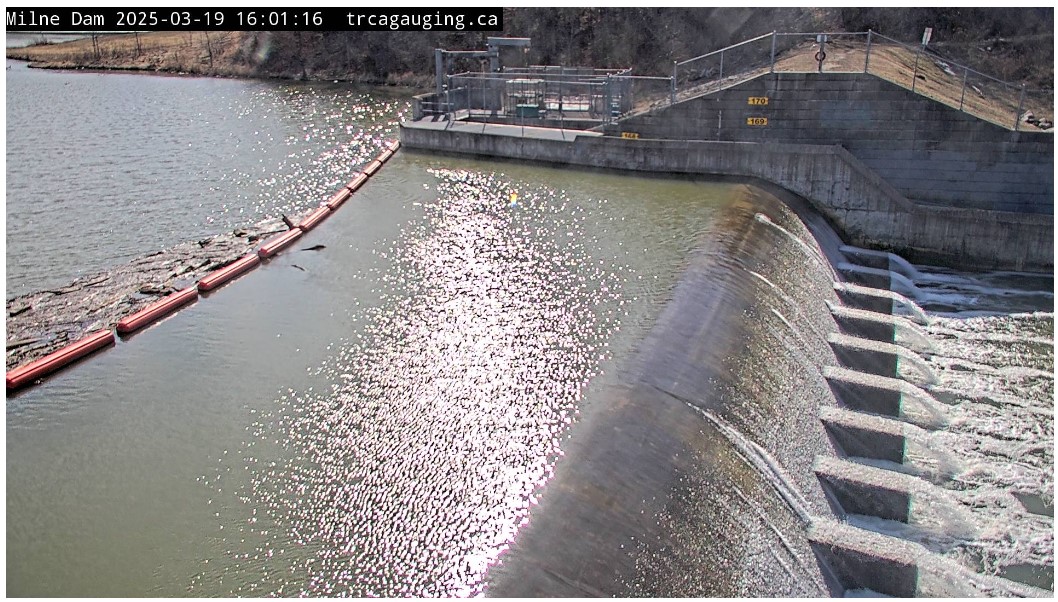 live camera view of Milne Dam