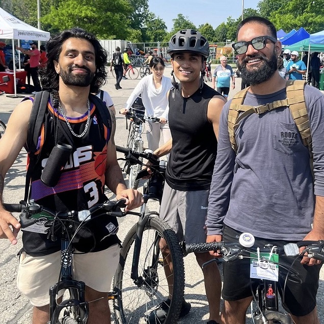 cyclists take part in the annual Bike the Creek event in Brampton
