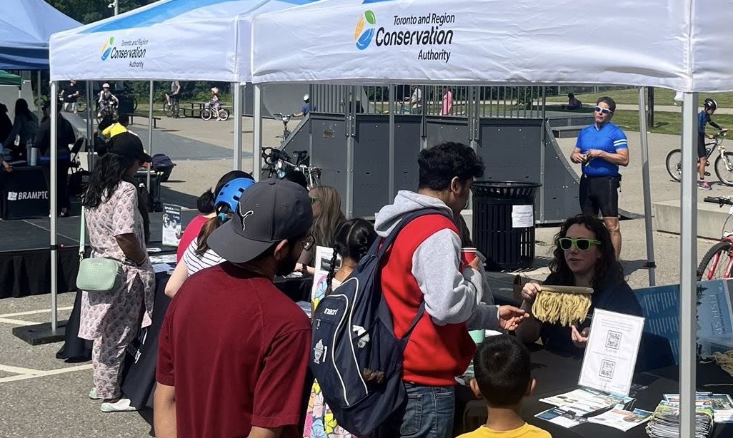 TRCA hosts an interactive education booth at the annual Bike the Creek event in Brampton