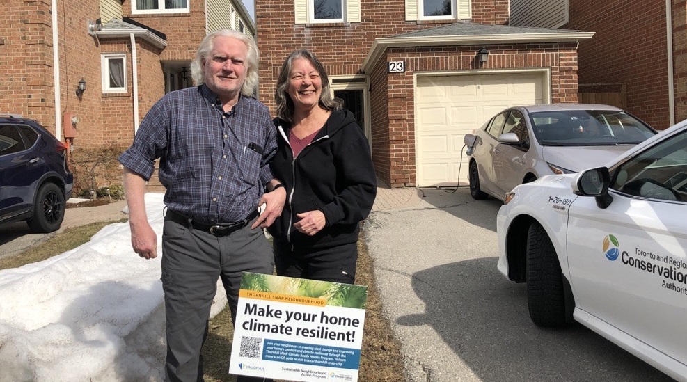 homeowners celebrate their participation in the Thornhill SNAP Climate Ready Homes program