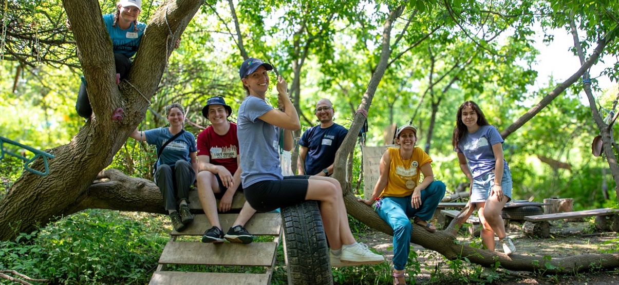 TRCA summer camp counsellors pose for a group photograph