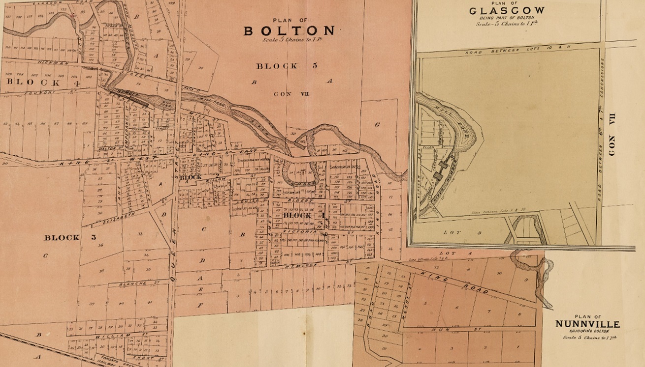 an 1859 map of bolton