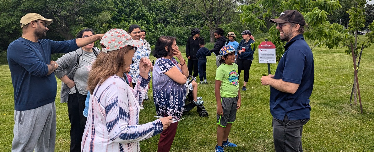 Bramalea SNAP neighbourhood residents take part in a tree tag event