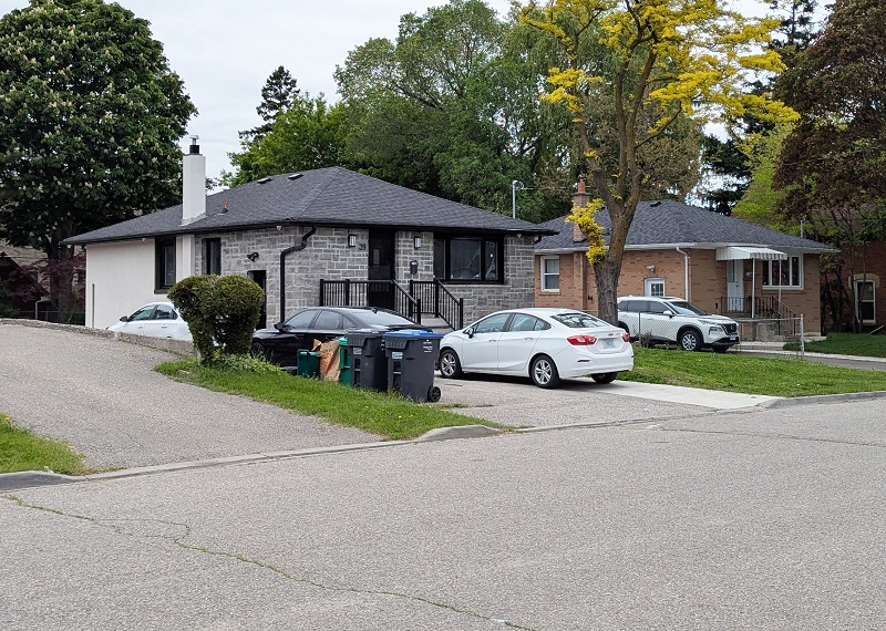a residential street in the Old Malton Village neighbourhood