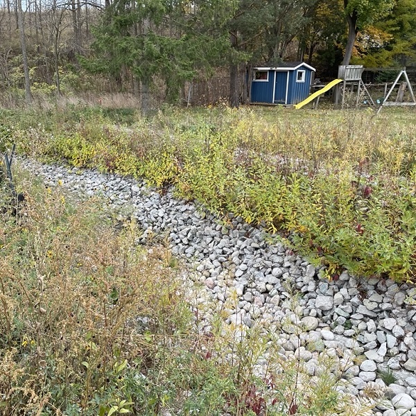 Jaffarys Creek after erosion remediation efforts