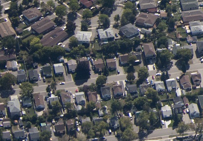 an aerial photograph of the Rexdale SNAP neighbourhood