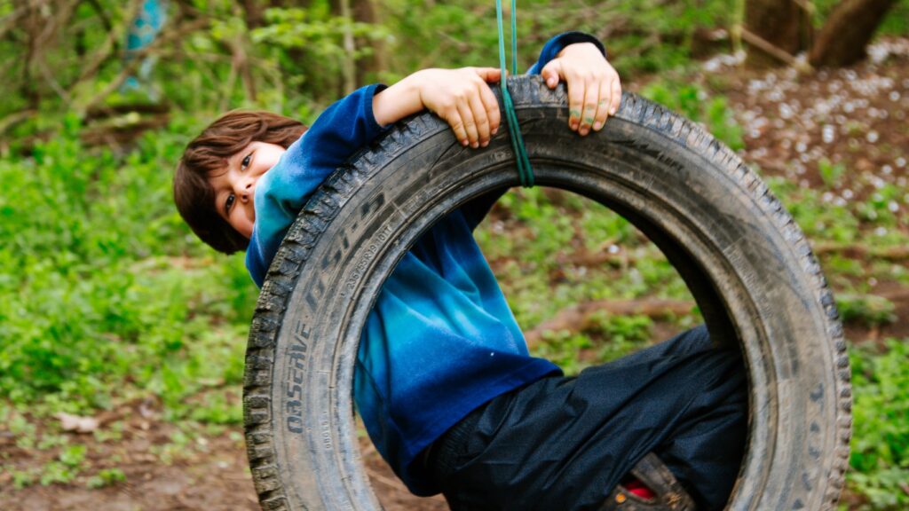 a student enjoys an outdoor learning experience in The Nature School program at Claireville Outdoor Education Centre in Brampton