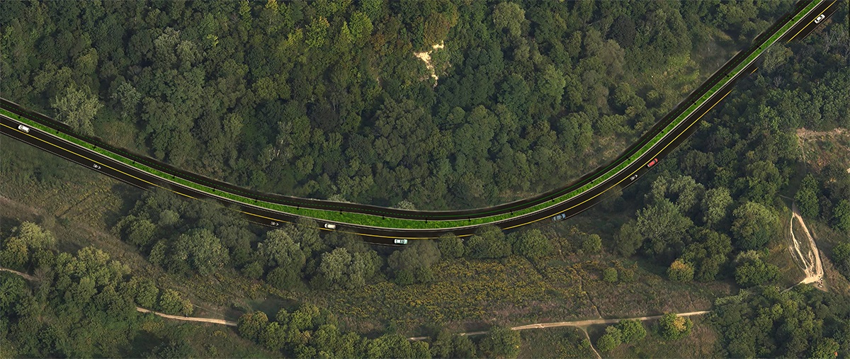 a birds eye view rendering of the Brimley Park South multi-use trail