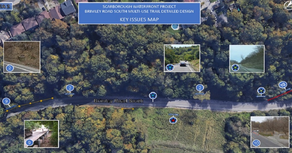 Brimley Road South Multi-use trail - key issues map 2