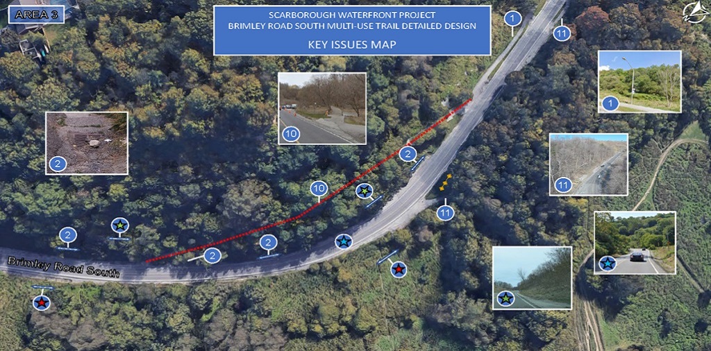 Brimley Road South Multi-use trail - key issues map 3