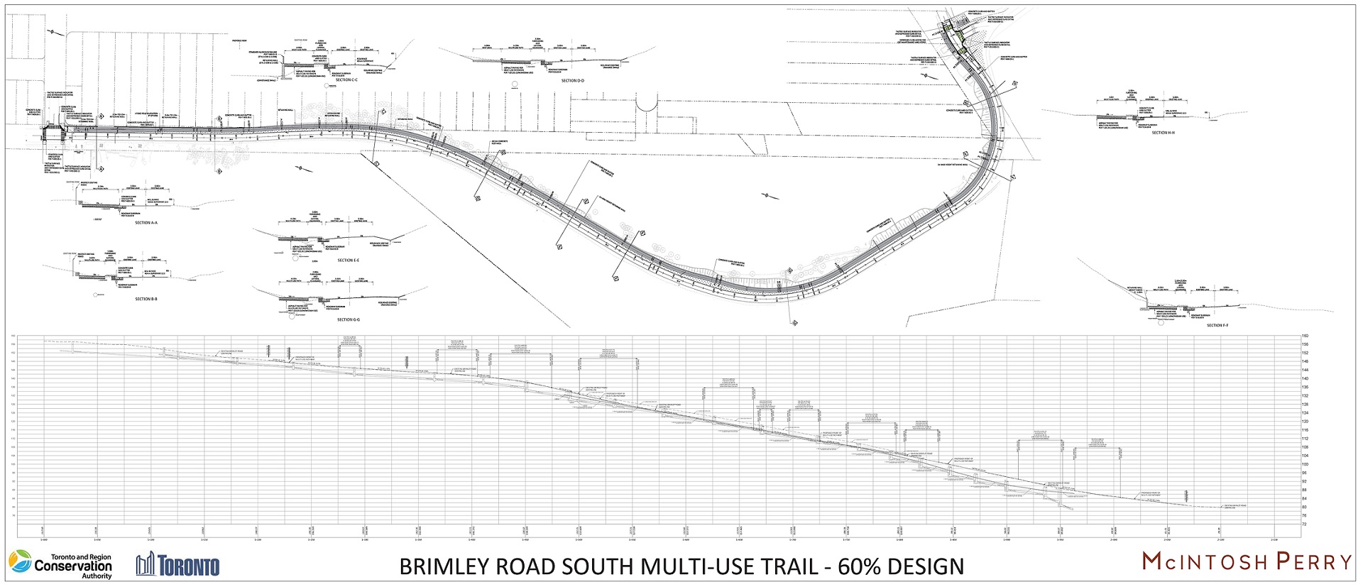 Brimley Road South Multi-use trail - 60 percent design drawing