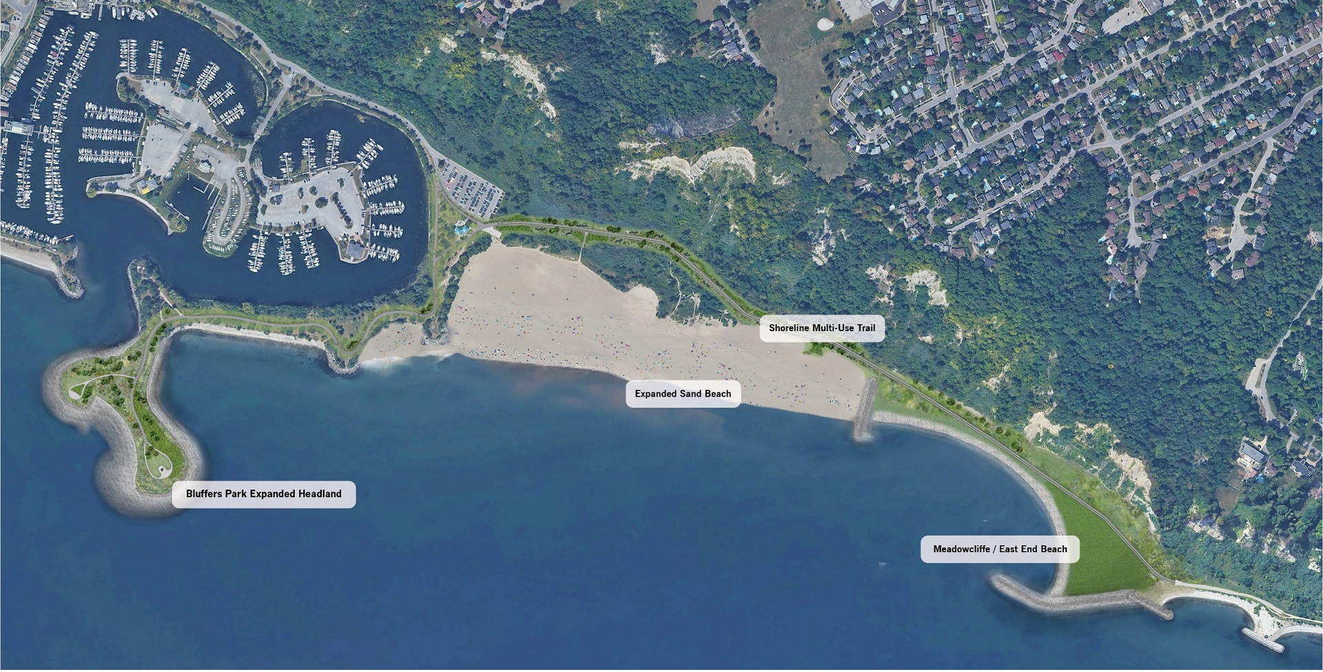 Scarborough Waterfront Project - West Segment Shoreline trail - overall master plan