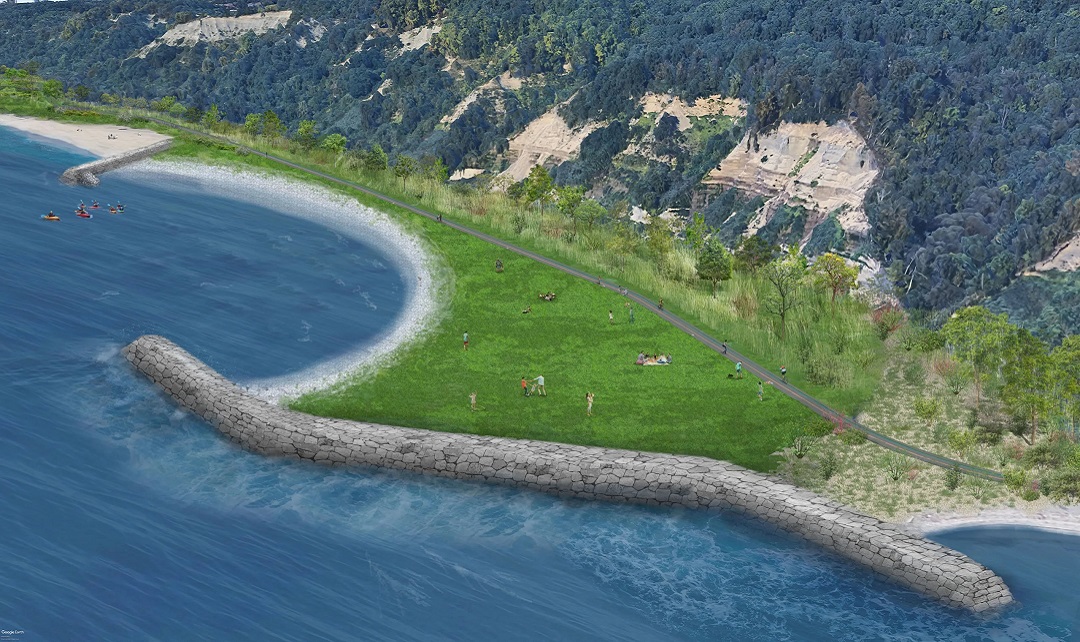 Scarborough Waterfront Project - West Segment Shoreline trail - Meadowcliffe rendering