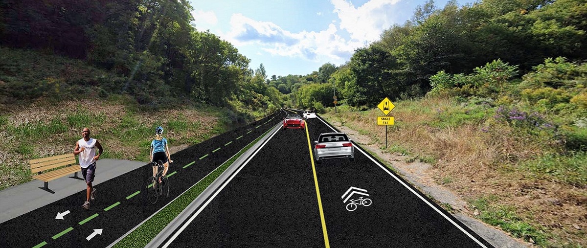a rendering of the Brimley Road South multi-use trail midpoint