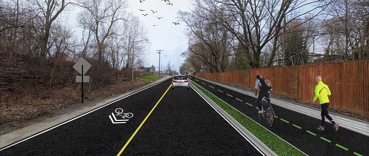 a rendering of the Brimley Road South multi-use trail north section