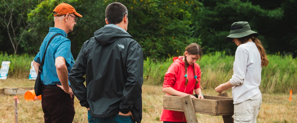 guests tour the Boyd Archaeological Field school at its fiftieth anniversary event