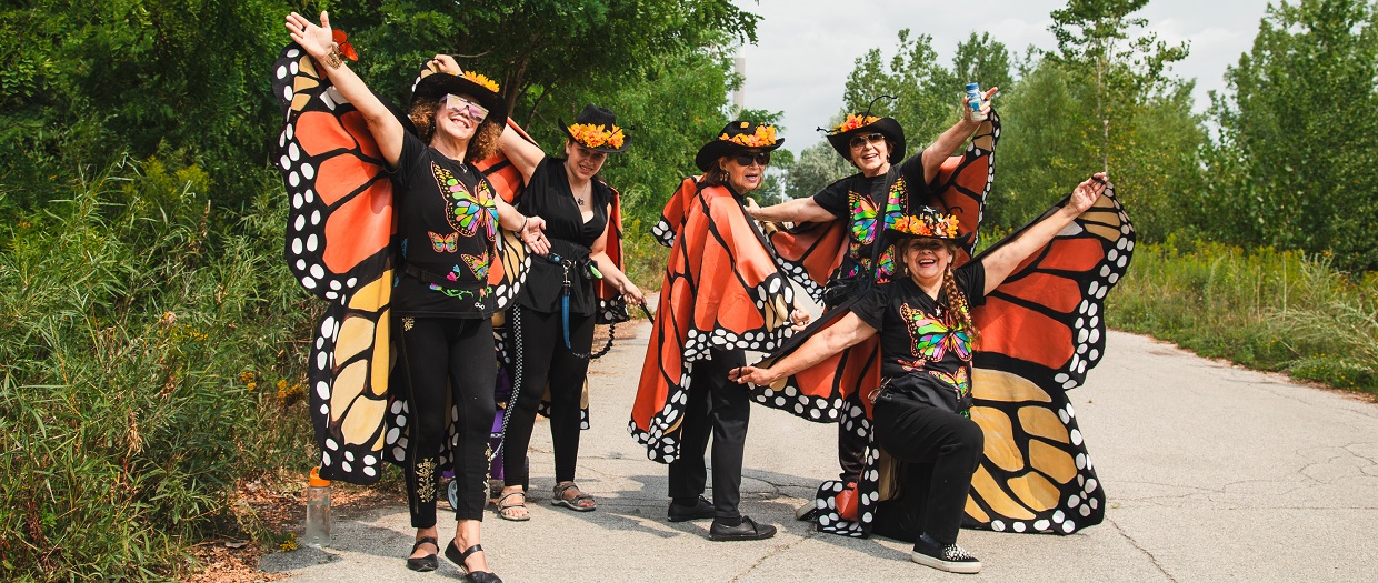 community volunteers take part in the TRCA Butterfly Festival at Tommy Thompson Park