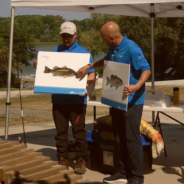instructors lead a Learn Fish workshop at Heart Lake Conservation Park