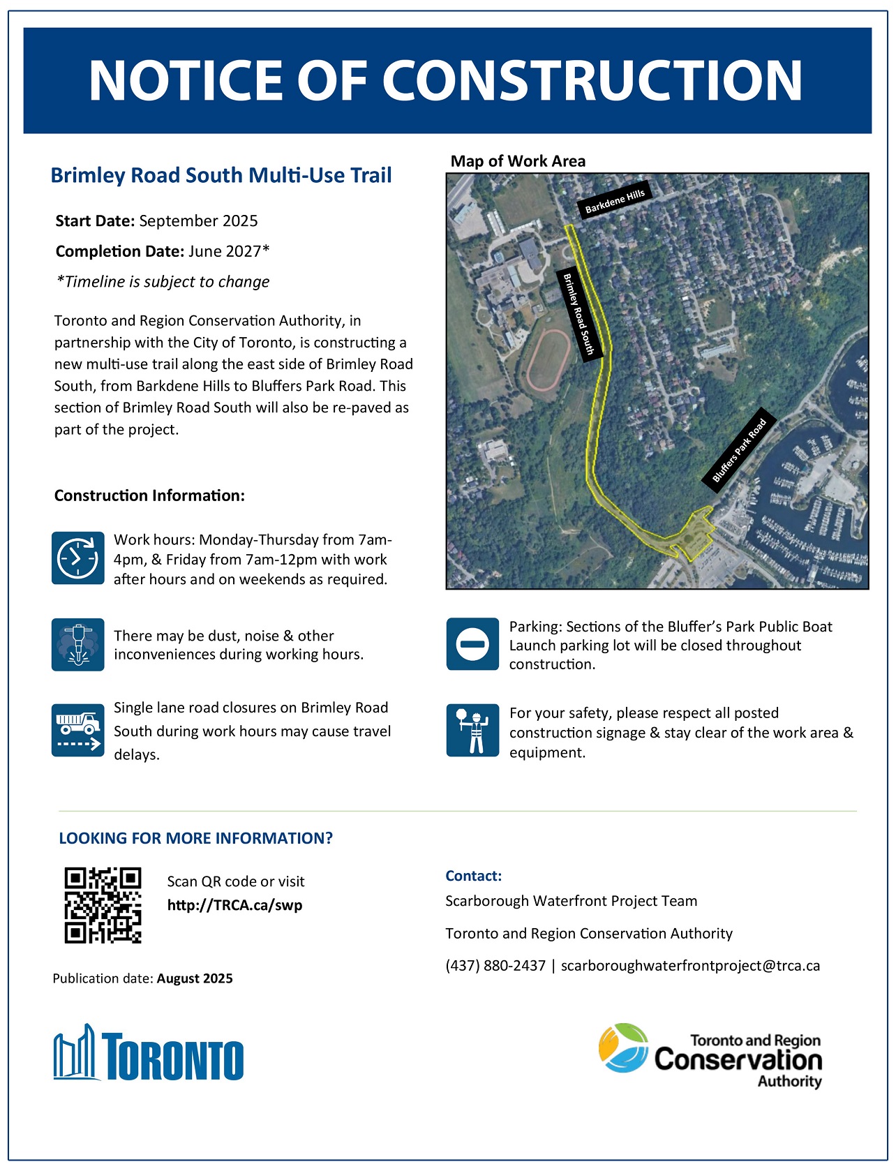 Brimley Road South Multi-use Trail - Notice of Construction - September 2025