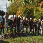 dignitaries and TRCA team members take part in the groundbreaking ceremony for the Brimley Road South Multi-use Trail