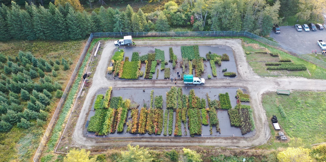 an aerial view of the TRCA Nursery in early autumn