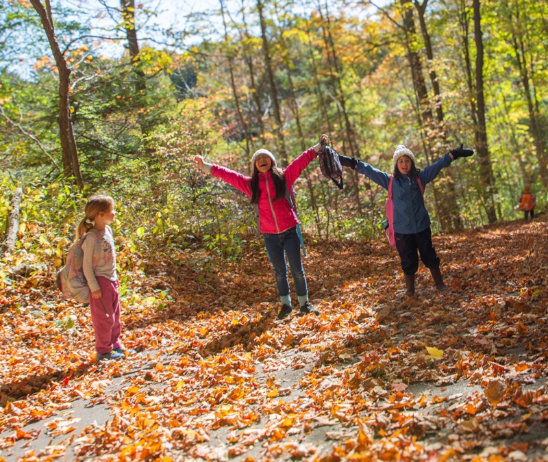 Nature School students at the Toronto Zoo explore natural areas and trail in the Rouge Valley