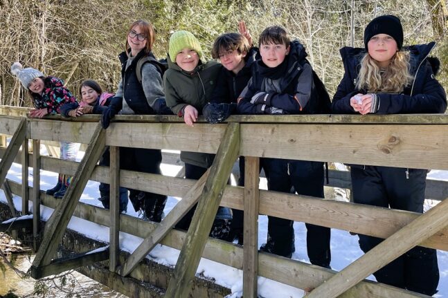 students enjoy outdoor adventure at a March Break camp at Claremont Nature Centre