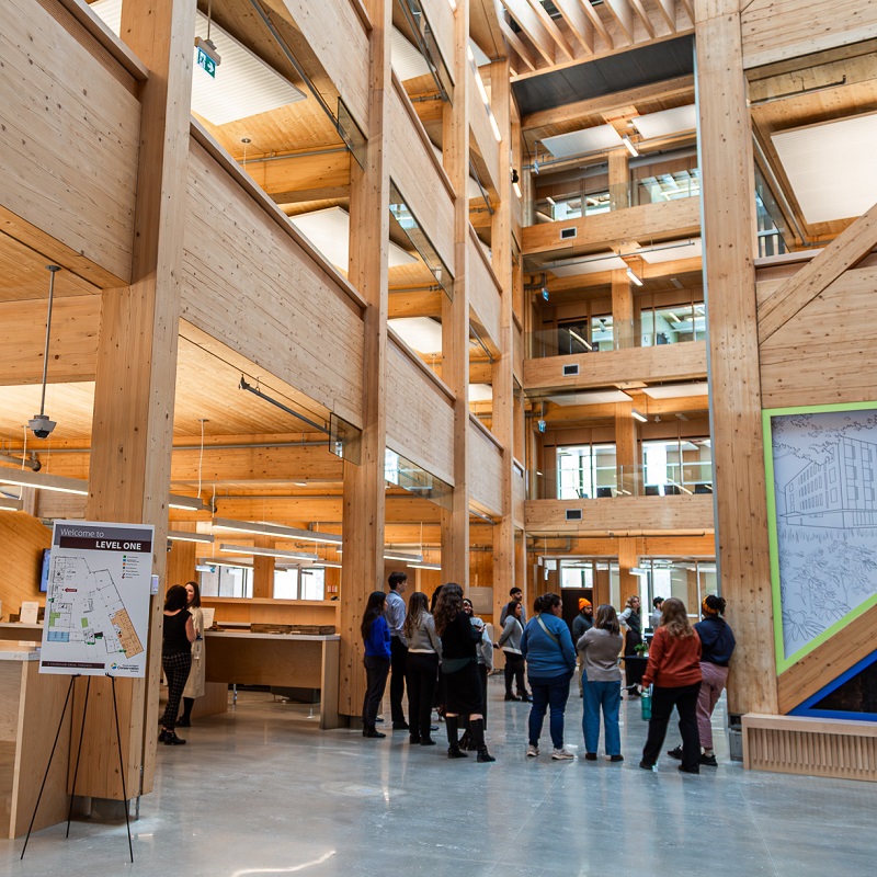 TRCA employees tour the new administrative office building at 5 Shoreham Drive in Toronto