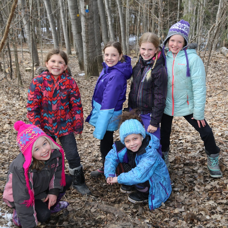 students enjoy  outdoor adventure at a TRCA March Break camp at Claremont Nature Centre in Pickering