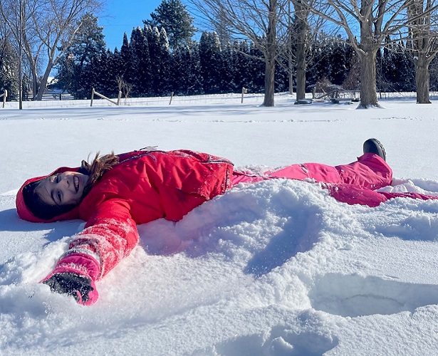 elementary school students enjoy outdoor adventure during the Welcoming Winter school program at Albion Hills Field Centre